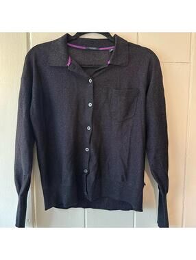 Scotch & Soda Charcoal Knit Speckled Cardigan Size Large